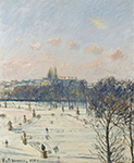 Camille Pissarro The Tuileries, Snow Effect, 1800 oil painting reproduction
