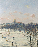 Camille Pissarro The Tuileries, Snow Effect, 1800 oil painting reproduction