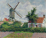 Camille Pissarro The Windmill at Knokke, 1894 oil painting reproduction