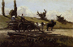 Camille Pissarro The Wood Cart, 1863 oil painting reproduction