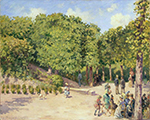 Camille Pissarro Town Garden in Pontoise, 1873 oil painting reproduction