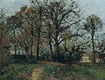 Camille Pissarro Trees on a Hill, Autumn, Landscape in Louveciennes, 1872 oil painting reproduction
