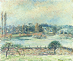 Camille Pissarro View of Bazincourt, Flood, Morning Effect, 1892 oil painting reproduction