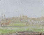 Camille Pissarro View of Bazincourt, the Mist, 1894 oil painting reproduction