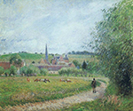 Camille Pissarro View of Eragny, 1884 oil painting reproduction