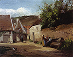 Camille Pissarro Village Corner, 1863 oil painting reproduction