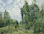 Camille Pissarro Wanderer Going by the Wood, 1887 oil painting reproduction