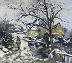 Camille Pissarro Winter at Montfoucault 2, 1875  oil painting reproduction