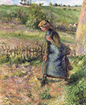 Camille Pissarro Woman Digging, 1883 oil painting reproduction