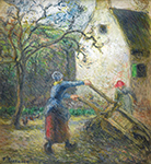 Camille Pissarro Woman Empting the Hand-Cart, 1880 oil painting reproduction