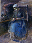 Camille Pissarro Woman Sewing, 1881 oil painting reproduction