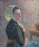 Camille Pissarro Woman with Green Scarf, 1893 oil painting reproduction