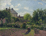 Camille Pissarro Working in the Garden, 1898 oil painting reproduction