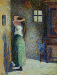 Camille Pissarro Young Peasant at Her Toilette, 1888 oil painting reproduction
