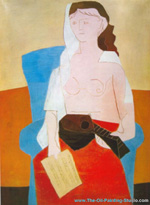 Pablo Picasso Woman with a Mandolin oil painting reproduction