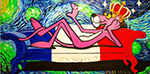 Pink Panther Chaise Lounge painting for sale