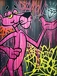 Pink Panther Graffiti 5 painting for sale