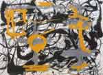 Jackson Pollock Number 12A, 1948: Yellow, Gray, Black oil painting reproduction