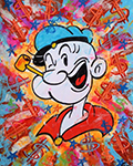Popeye Smokes Pipe painting for sale