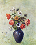 Odilon Redon Anemones and Poppies in a Vase oil painting reproduction