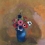 Odilon Redon Anemonies in a Blue Vase oil painting reproduction
