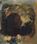 Odilon Redon Black Profile (also known as Homage to Gauguin), 1906 oil painting reproduction