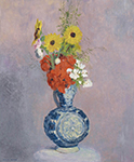 Odilon Redon Bouquet of Flowers in a Blue Vase 01 oil painting reproduction