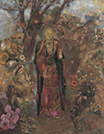 Odilon Redon Buddah Walking among the Flowers, 1905 oil painting reproduction