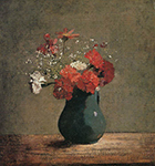 Odilon Redon Carnations in the Green Pitcher oil painting reproduction