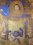 Odilon Redon Evocation (also known as Head of Christ (Inspiration from a Mosaic in Revenna) oil painting reproduction