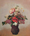 Odilon Redon Flowers in a Brown Vase, 1903-05 oil painting reproduction