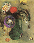 Odilon Redon Flowers in Green Vase with Handles, 1905 oil painting reproduction