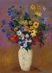 Odilon Redon Large Bouquet in a Japanese Vase, 1916 oil painting reproduction