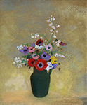 Odilon Redon Large Green Vase with Mixed Flowers, 1910-12 oil painting reproduction