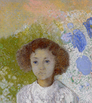 Odilon Redon Portrait of Genevieve de Gonet as a Child, 1907 oil painting reproduction