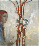Odilon Redon Red Tree, 1905 oil painting reproduction