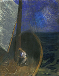 Odilon Redon Saint Woman in the Boat, 1902 oil painting reproduction