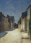 Odilon Redon Street in Samois, 1888 oil painting reproduction