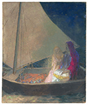 Odilon Redon The Barque, 1902 oil painting reproduction