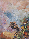 Odilon Redon The Muse on Pegasus oil painting reproduction