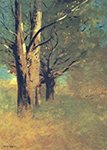 Odilon Redon Trees in the Area of Peyrelebade oil painting reproduction
