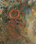 Odilon Redon Two Young Girls among Flowers, 1912 oil painting reproduction
