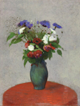 Odilon Redon Vase of Flowers on a Red Tablecloth, 1900-01 oil painting reproduction