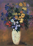 Odilon Redon White Vase with Flowers, 1914 oil painting reproduction