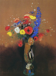 Odilon Redon Wild Flowers in a Long-Necked Vase, 1912-2 oil painting reproduction