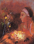 Odilon Redon Woman with Flowers oil painting reproduction