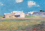 Odilon Redon Breton Village, 1890 oil painting reproduction