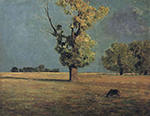Odilon Redon Peyrelebade Landscape, 1868 oil painting reproduction