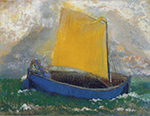 Odilon Redon The Mysterious Boat, 1890-95 oil painting reproduction