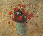 Odilon Redon Vase of Poppies, 1906 oil painting reproduction